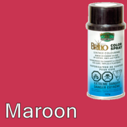 Maroon (Like Dark Red) Brillo Aerosol 150ml Vinyl Dye Plastic Paint
