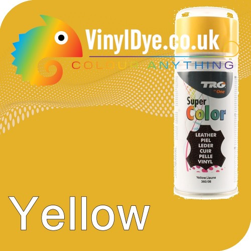 TRG Yellow Vinyl Dye Plastic Paint Aerosol 150ml 360