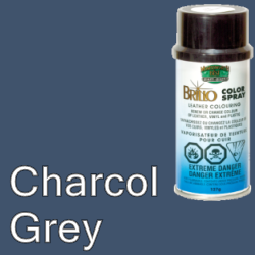 Charcol Grey Brillo Aerosol 150ml Vinyl Dye Plastic Paint