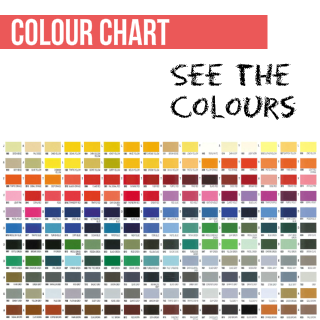 Colour Chart for Vinyl Dye Colours to paint plastic, leather, vinyl